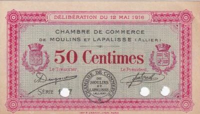 Billet Frankreich 50 centimes 1916