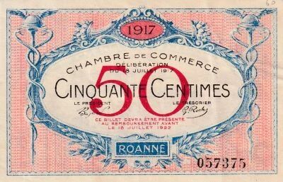 Billet Frankreich 50 centimes 1917