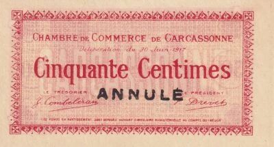 Billet Frankreich 50 centimes 1917