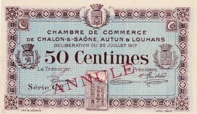 Billet Frankreich 50 centimes 1917