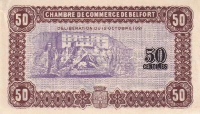 Billet Frankreich 50 centimes 1921