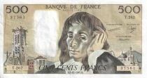 Billet Frankreich 500 francs Blaise Pascal 1987