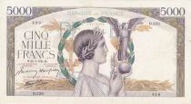 Billet Frankreich 5000 francs 1941