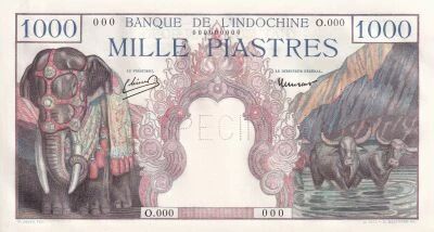 Billet French Indo-China 1000 piastres 1951