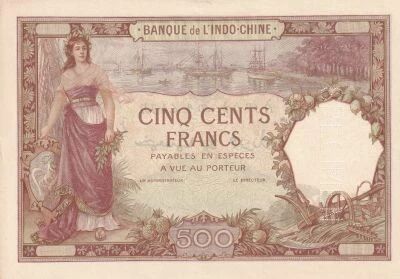 Billet French Indo-China 500 francs 1927-1938