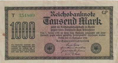 Billet Germania 1000 mark 1922