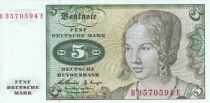 Billet Germany (Federal Rep.) 5 deutsche mark 1960