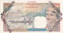 Billet Guiana Francesa 1000 francs 1947-1949