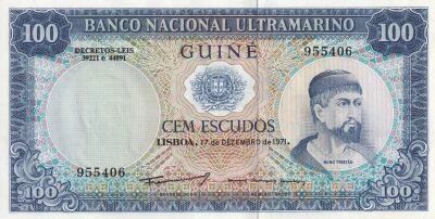 Billet Guinea Portoghese 100 escudos 1971