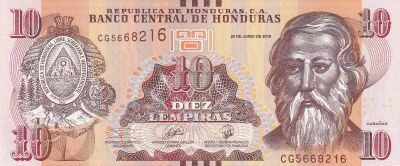 Billet Honduras 10 lempira Lempira  2019