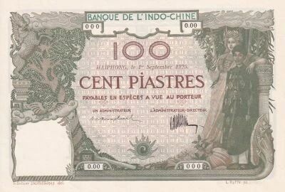 Billet Indo-Cina francese 100 piastres 1925