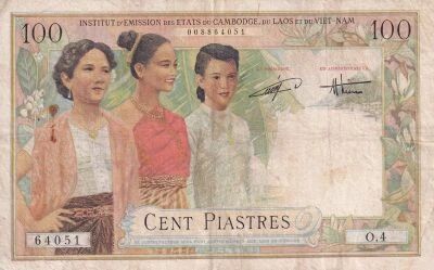 Billet Indo-Cina francese 100 piastres 1954
