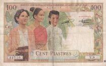 Billet Indo-Cina francese 100 piastres 1954