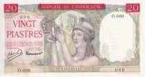Billet Indochina Francesa 20 piastres 1949