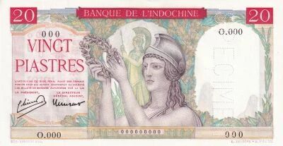 Billet Indochina Francesa 20 piastres 1949