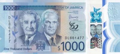 Billet Jamaika 1000 dollars Alexander Bustamante, homme politique jama�cain 2022