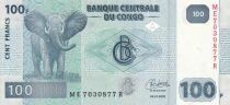 Billet Kongo (RDC) 100 francs 2022