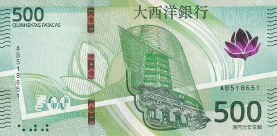 Billet Macao 500 patacas 2020