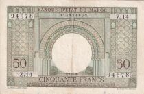 Billet Marruecos 50 francs 1949