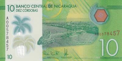 Billet Nicaragua 10 cordobas 2014