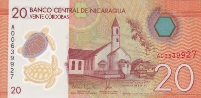 Billet Nicaragua 20 cordoba 2014