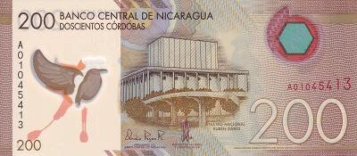 Billet Nicaragua 200 cordobas 2014
