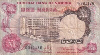 Billet Nigeria 1 naira 1973-1978