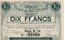 Billet Nord 10 francs 1915