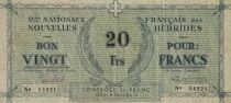 Billet Nuevas H&eacute;bridas 20 franc 1943