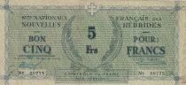 Billet Nuovi H&eacute;brides 5 franc 1943