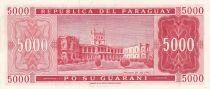 Billet Paraguay 5000 guaranies Bernardino Caballero 1990