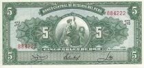 Billet Peru 5 soles de oro 1966