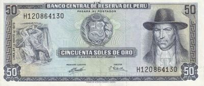 Billet Peru 50 soles de oro 1973