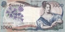 Billet Portugal 1000 escudos Marie II du Portugal 1967