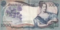 Billet Portugal 1000 escudos Marie II du Portugal 1967