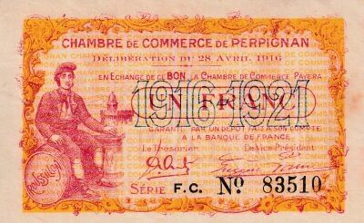 Billet Pyr�n�es-Orientales 1 franc 1916