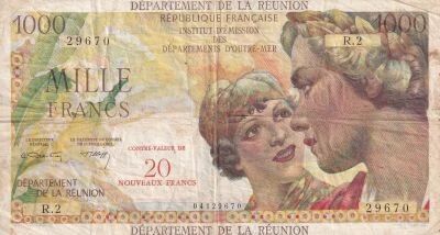 Billet R�union 20 nf 1971