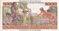 Billet R&eacute;union 5000 francs 1971