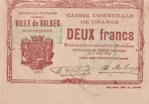 Billet Seine-Maritime 2 francs 1917