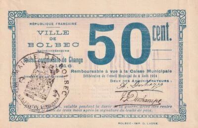 Billet Seine-Maritime 50 cent 1916