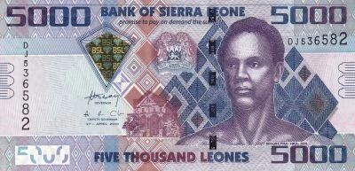 Billet Sierra Leone 5000 leones 2010