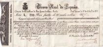 Billet Spagna 200 pesos fuertes 1837