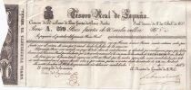 Billet Spanien 200 pesos fuertes 1837