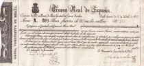 Billet Spanien 200 pesos fuertes 1837