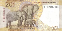 Billet Sud&aacute;frica 20 rand Nelson Mandela 2023