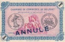 Billet Territoire-de-Belfort 1 franc 1917