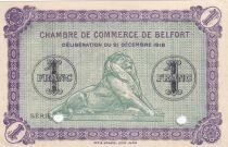 Billet Territoire-de-Belfort 1 franc 1918