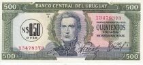 Billet Uruguay 500 pesos Jos&eacute; Gervasio Artigas, g&eacute;n&eacute;ral 1975