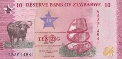 Billet Zimbabwe 10 Zig 2026