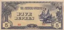 Birma 5 Kyats Ananda Temple - 1942